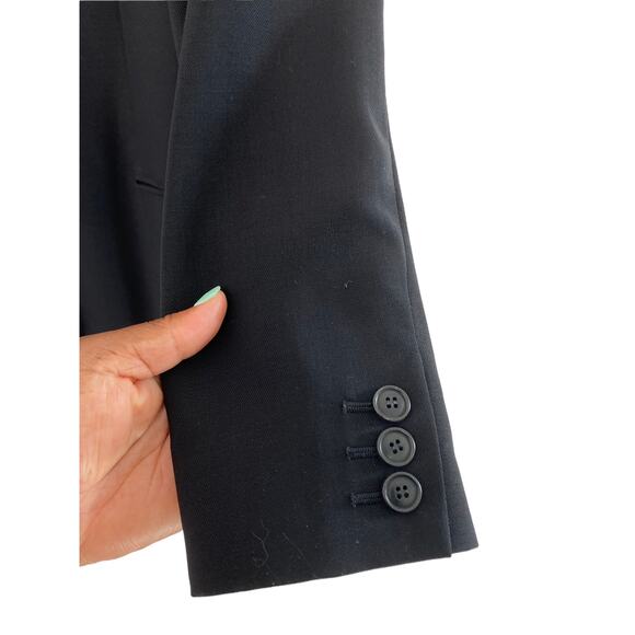 Armani Collezioni Blazer Women's Black Career Office Preppy Academia Wool Size 4 - Picture 6 of 10
